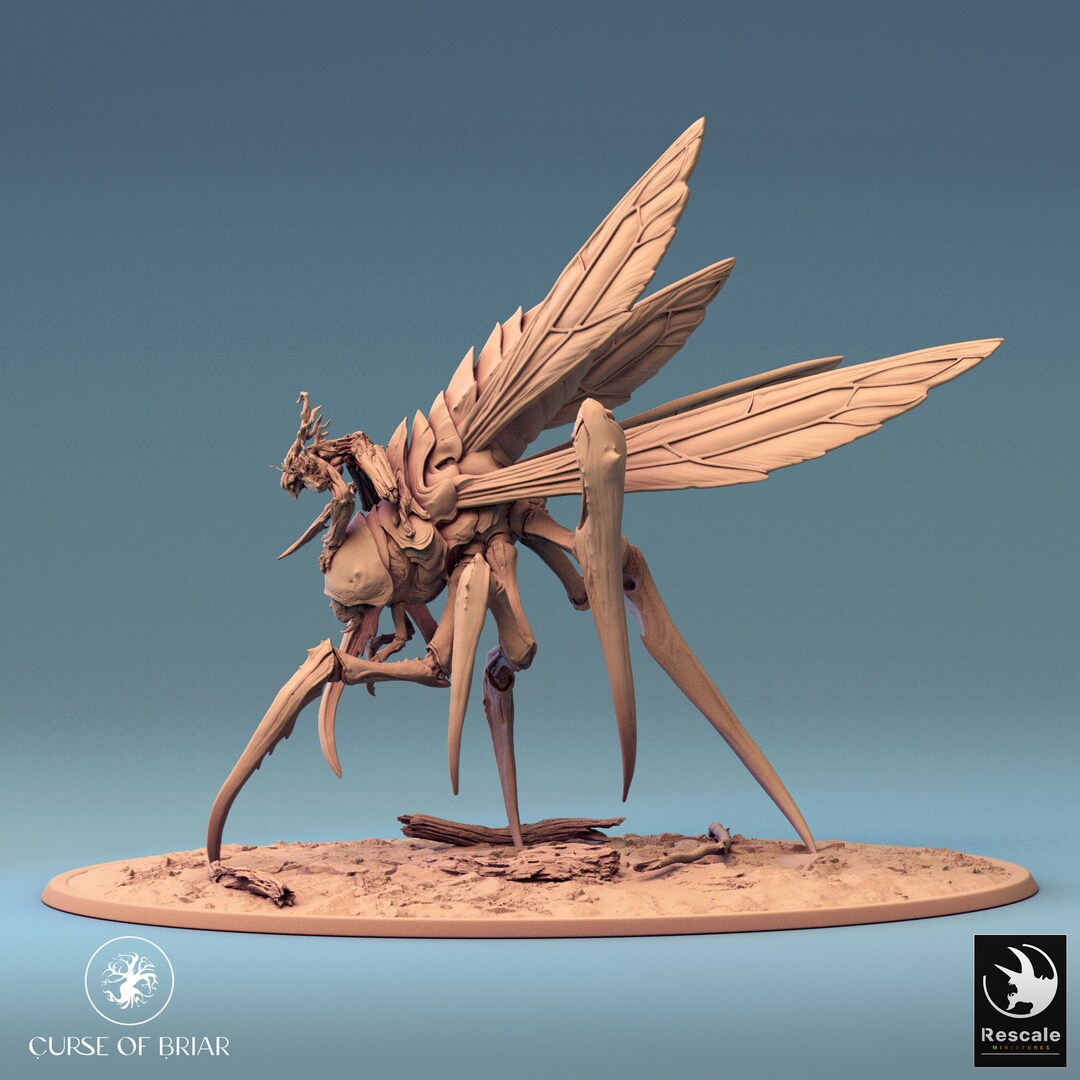 Insectoid Firefly Mount Miniature Set for Dungeons and Dragons Tabletop ...