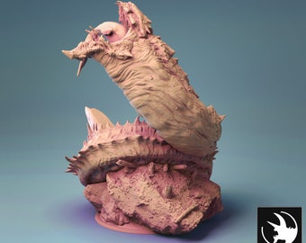 Sea Serpent Jormungandr Devouring Miniature for Dungeons and Dragons Tabletop RPG