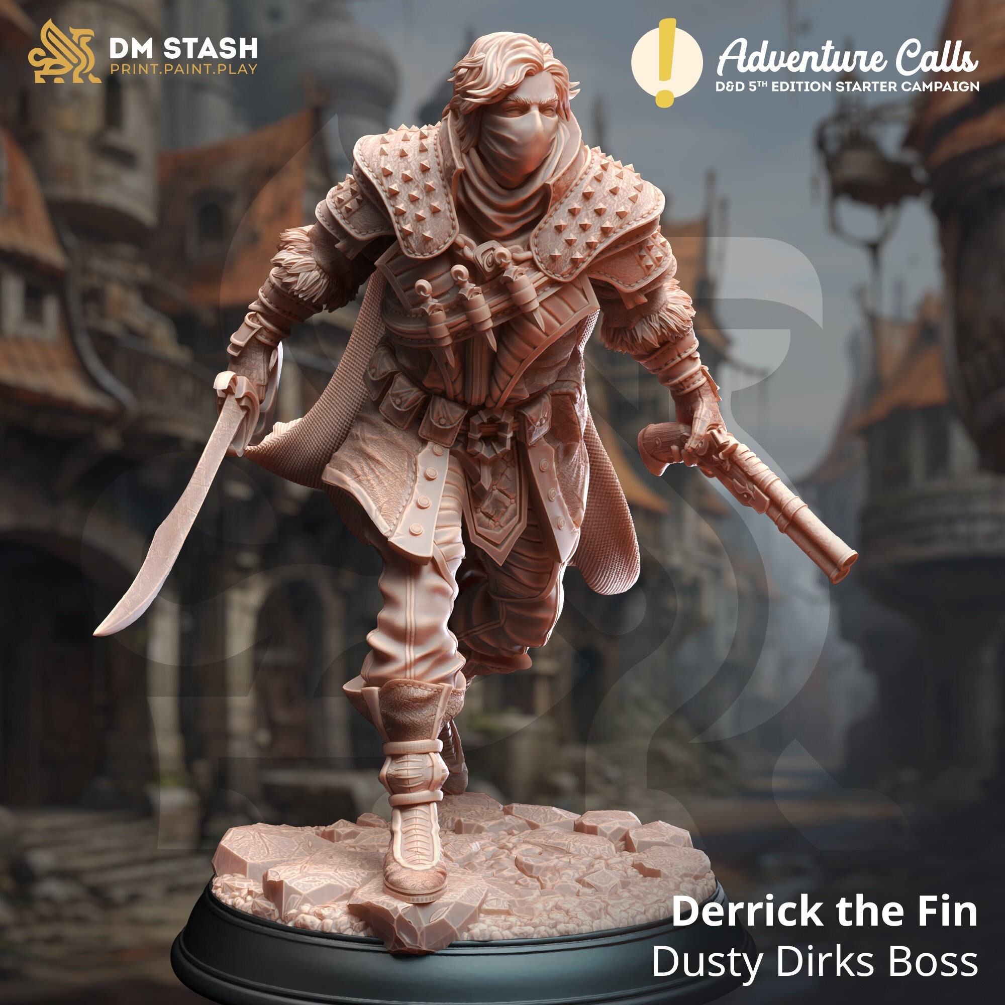 Derrick the Fin Dusty Dirks Boss Adventure Calls by DM Stash Dungeons