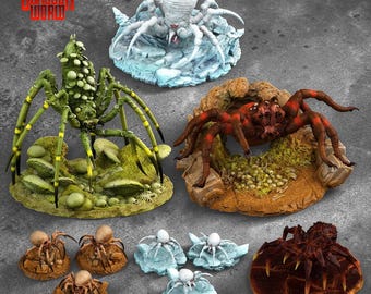 Giant Spider Monster Mini Set for Dungeons and Dragons Tabletop RPG