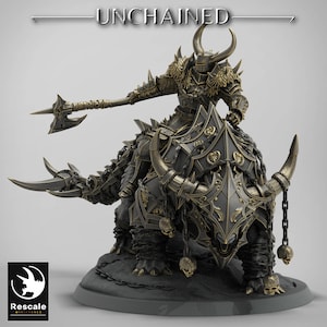 Araki Greataxe Attack • Unchained •by Rescale Miniatures | Dungeons and Dragons | D&D | Tabletop Games | Wargames | Resin Miniature