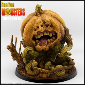 Giant Pumpkin Monster by Print Your Monsters | Dungeons and Dragons | D&D | DnD | Tabletop Games | Wargames | Resin Miniature