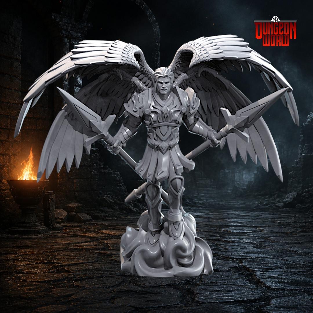 Fallen Angel Azazel Miniature for Dungeons and Dragons Tabletop