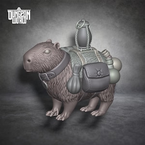 Capybara Mount Dungeons and Dragons Miniature for Tabletop RPGs