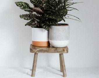 Rustic Wooden Plant Pot Stand