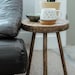 Round rustic Wooden Sofa End Table