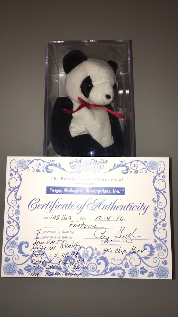 fortune panda beanie baby
