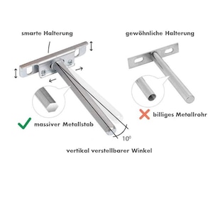 schwebendes Wandregal Eiche mit gerader Kante natürlich geölt Massivholz Wandboard Holz ohne sichtbare Halterung Bild 10