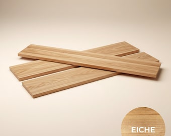Regalbrett Eiche - natürlich geölt I Eichenbrett massiv | Astarme Eiche, geölt | Holzregal mit gerader Kante | Handgefertigt