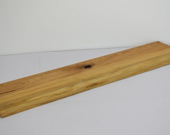 Mensola da parete in rovere selvatico, 71 x 13 x 2,6 cm, bordo albero, oliato naturalmente - mensola da parete in legno massiccio senza supporto visibile