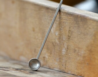Sterling Silver Spoon 5 - Small Plain Silver Spoon with Squared Handle | Sterling Silver | Silversmithing | Decorative Spoons | Handmade