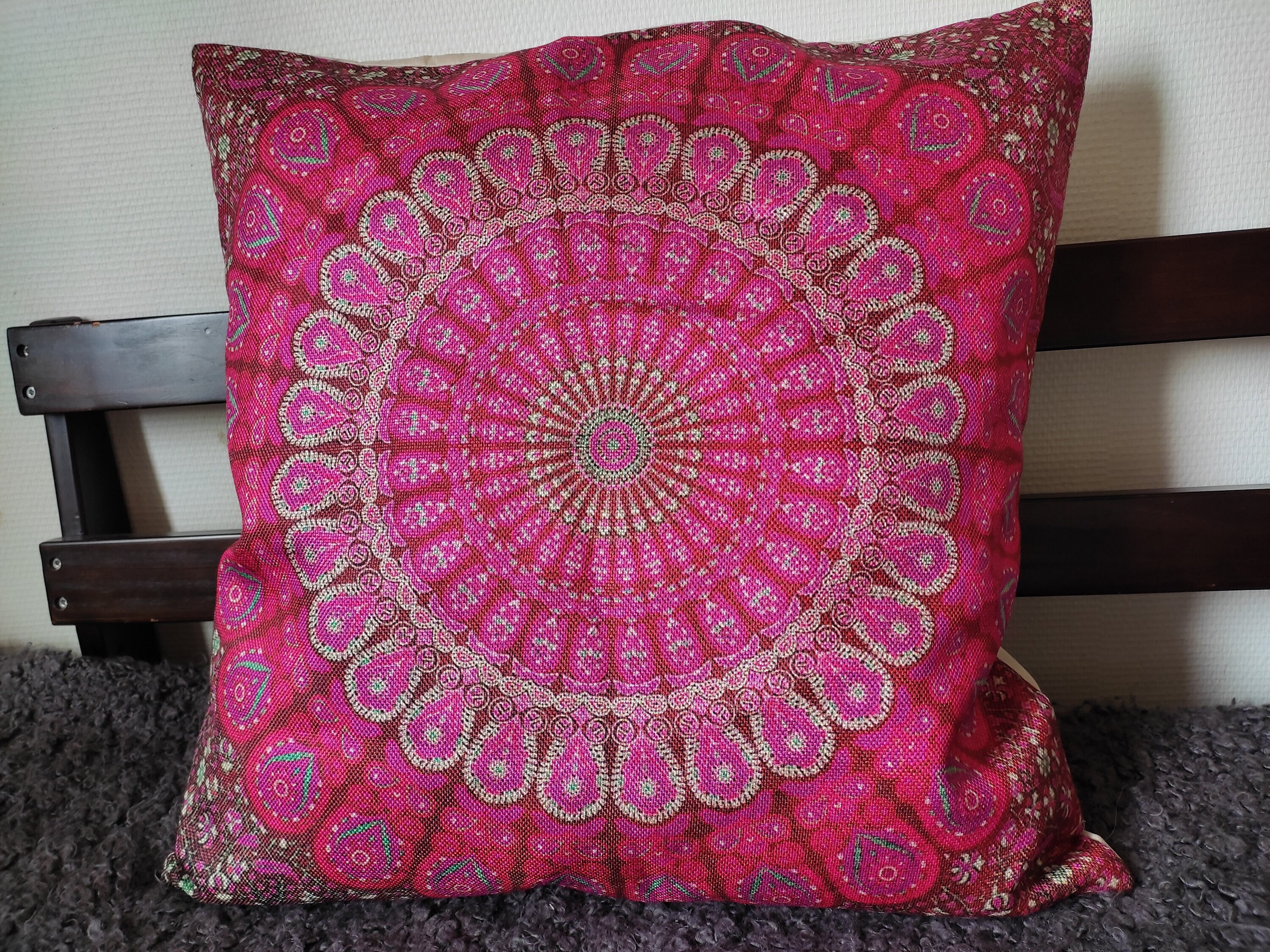 Housse de Coussin Mandala Rose