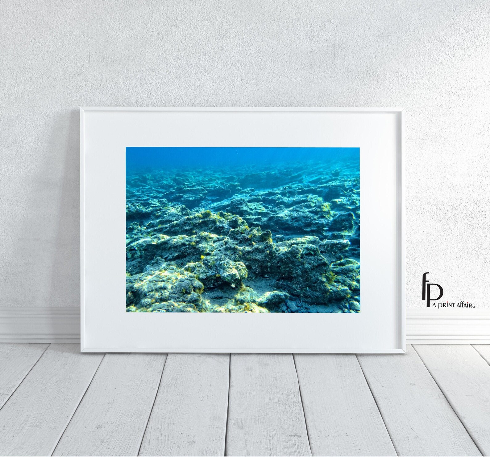 Underwater Print Diver Gift Deepwater Sea Underwater Etsy