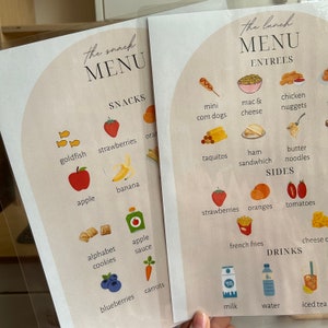 Menú de restaurante de juego de simulación, Menú de juego imprimible, Menú de juego bohemio, Menú de juego de descarga digital, Menú de juego para niños, Menú de almuerzo y merienda