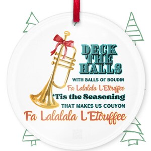 Louisiana Christmas Carol Ornament – Cajun Holiday Tree Decoration