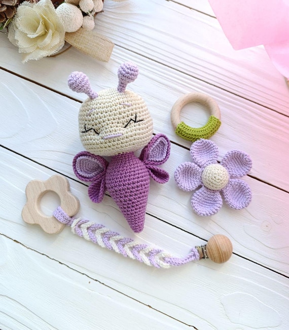 Butterfly Baby Girl Gift Set Butterfly Small Toy & Crochet Flower Rattle  Organic Newborn Girl Gift Baby Shower Gift Keepsakes Floral Nursery - Etsy