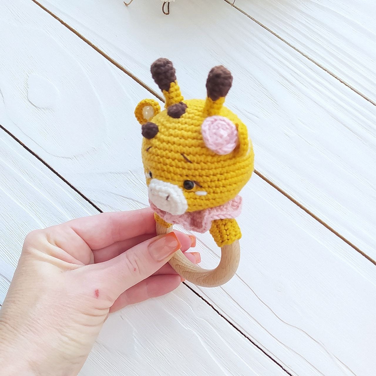 Giraffe Rattle Set Giraffe Baby Girl Gift Box, New Baby Girl Gift Set Personalized ...