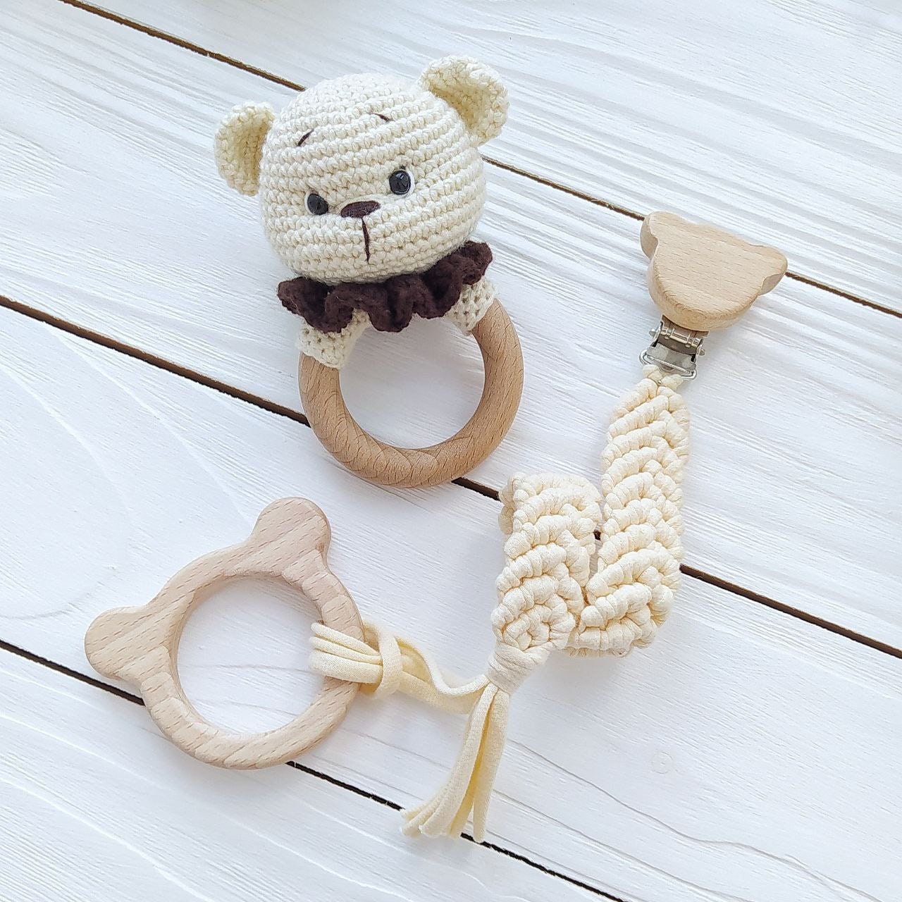 Bear Baby Gift Set Woodland Baby Shower Gift Basket for Newborn Gender ...