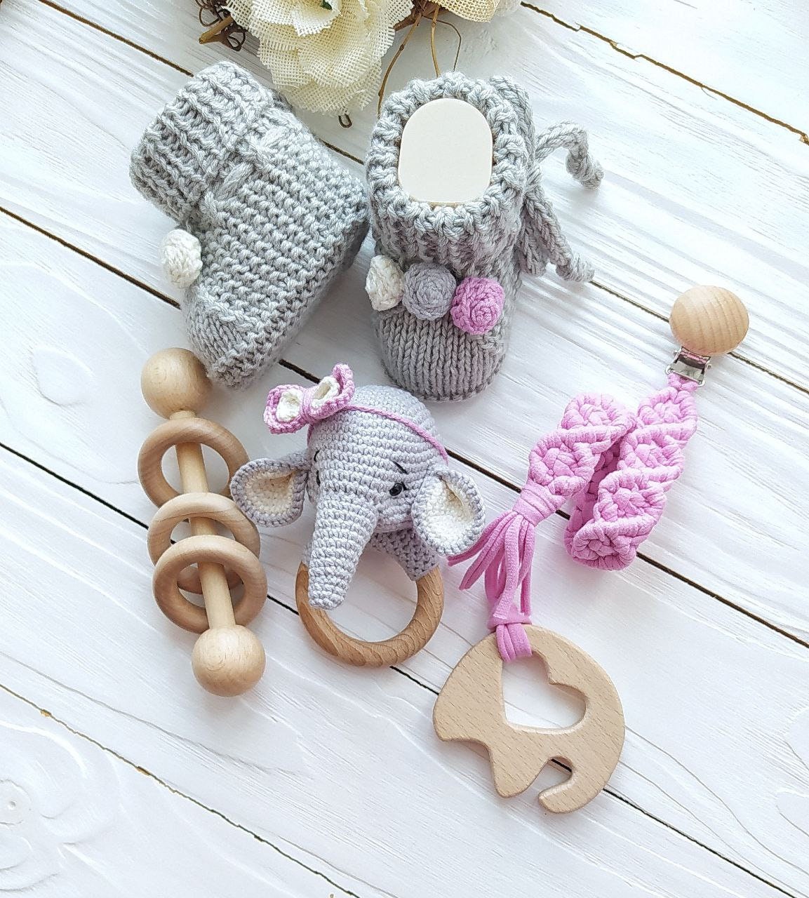 Elephant Baby Girl Gift, Baby Girl Gift Box, New Baby Girl Gift Basket ...