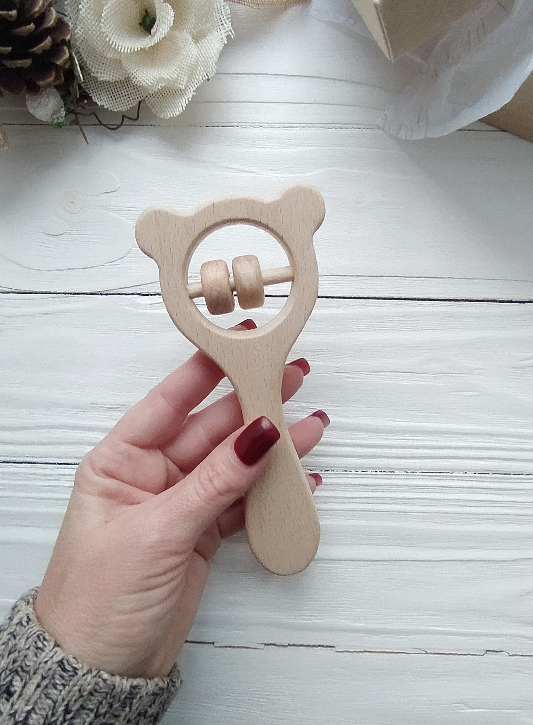 Personalized Lion Baby Boy Rattle Gift Basket for Expecting Mom, New ...