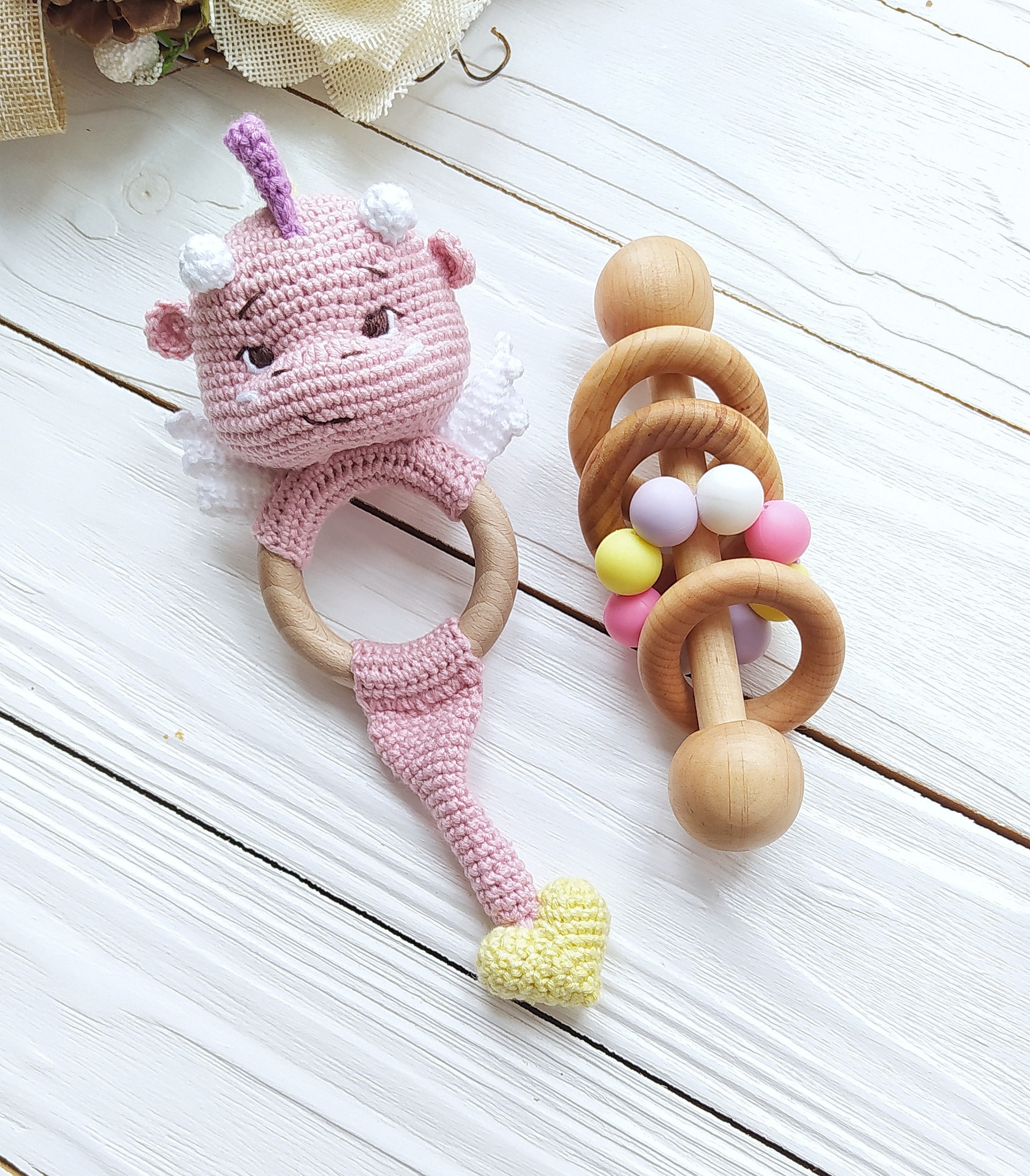 Dragon Bone Rattle Dragon Baby Girl Rattle Congratulations Pregnancy Gift Box Dragon Baby ...