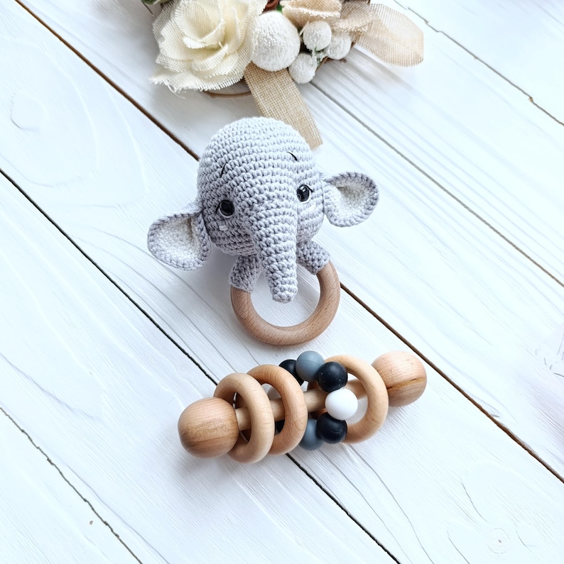 Elephant Baby Shower Gift Set for Expecting Perents Gender Neutral Baby ...