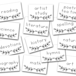 Homeschool Schedule Cards image 1