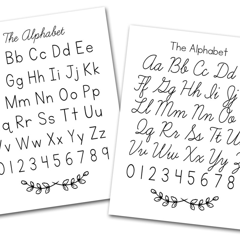 Cursive Alphabet - Etsy
