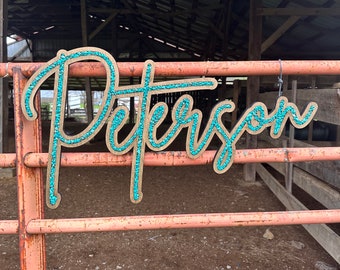 Turquoise Inlay Name Sign