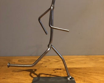 Runner, athlete Metal Sculpture, Marathon, Triathlon, fitness Art, runners gift