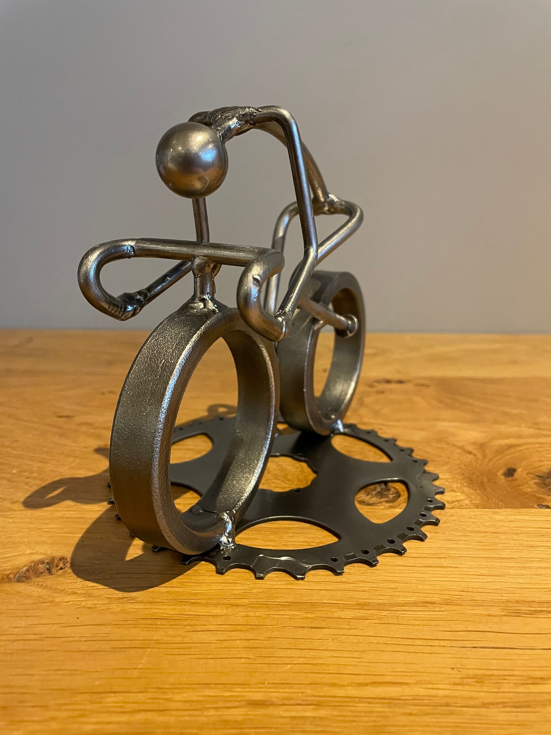 Cyclist Road Racer Bicycle Art Cycle Race Metal Sculpture Etsy