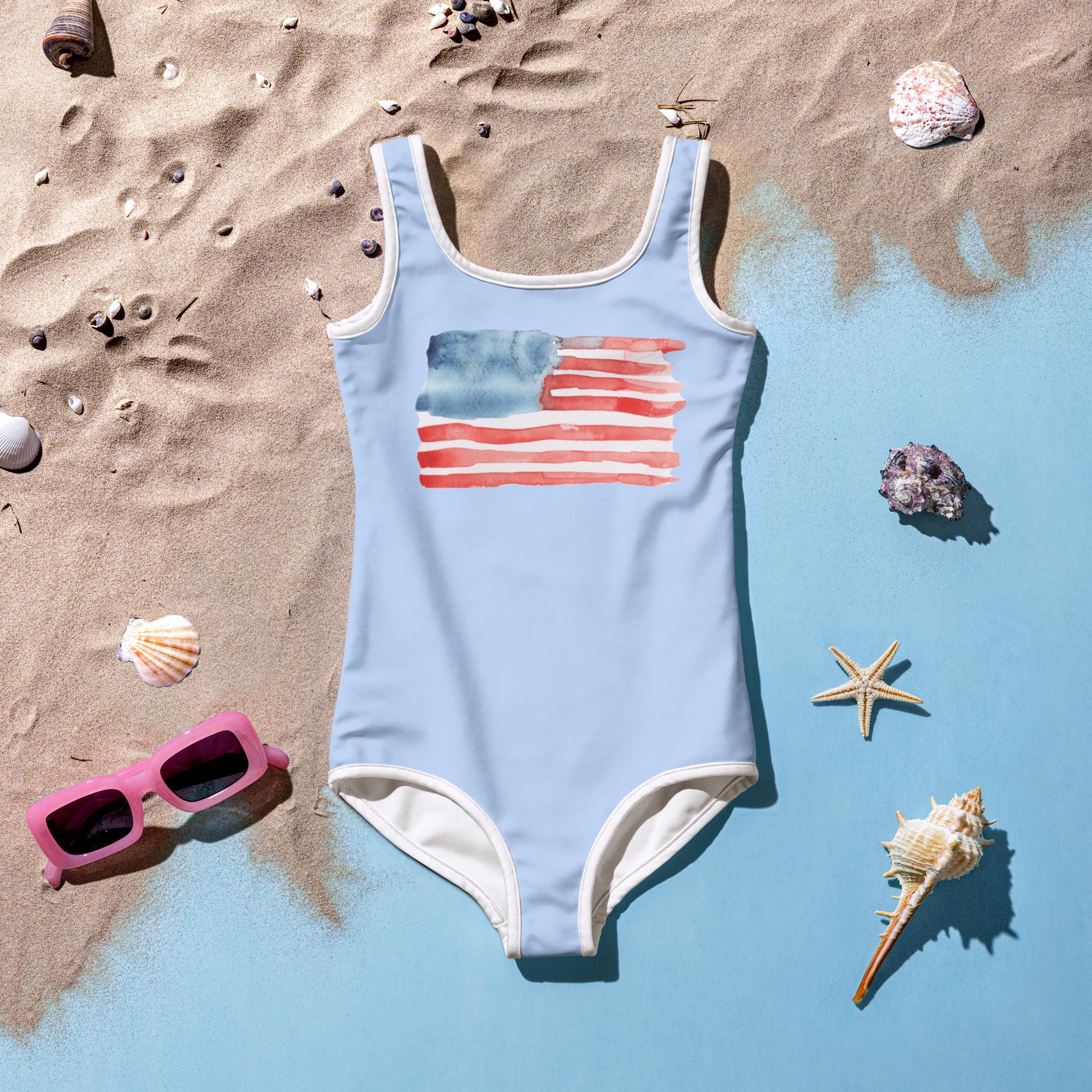 One Piece Swimsuit Cute Fourth Of July Bathing Suits 4th Of July - Main Image