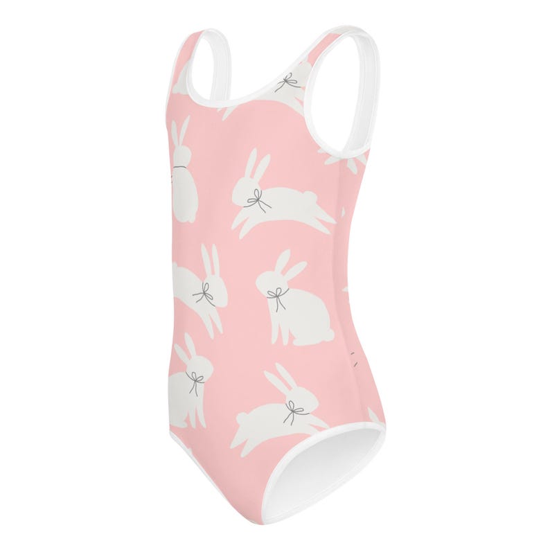 Bunny Rabbit Girls Swimsuit: Easter Toddler Swimwear, UPF 40 - Etsy
