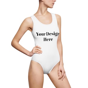 Stylish Women&#39;s One-Piece Swimsuit, Custom Swimwear, Beachwear, Summer Fashion, Swim Fashion, Personalized Bathing Suit