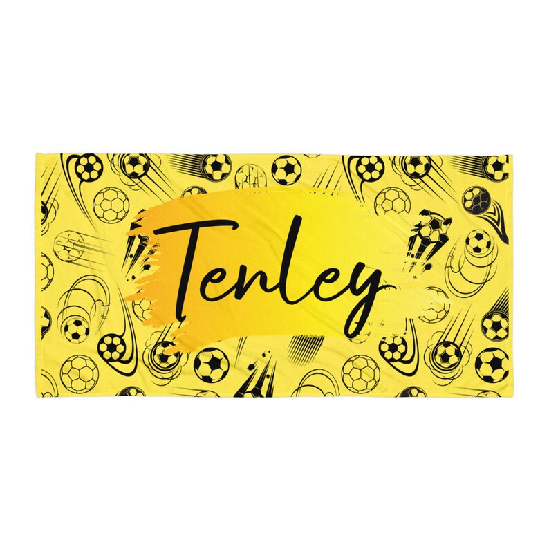 Personalized Soccer Beach Towel, Custom Team Name - Etsy