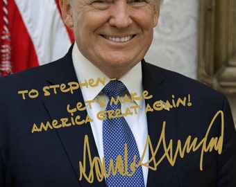 Donald Trump 11x14 Signed print Second Amendment president autographed 2020 Donald Trump 11x14 Signed print Second Amendment president autographed 2020