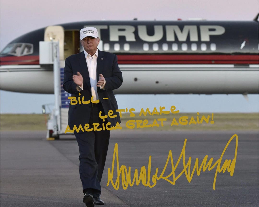 Personalized/customized President Donald Trump Signed/autographed 8x10 ...
