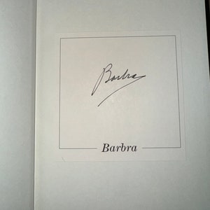 Barbra Streisand Signed Book My Name Is Barbra RARE image 2