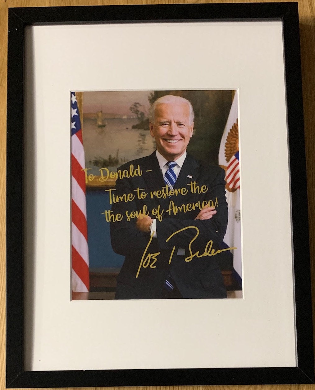 Joe Biden 8x10 Customized Photo insert your name and message Free Shipping 
