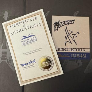 Metallica - James Hetfield Signed/Autographed Hardcover Book - Messengers