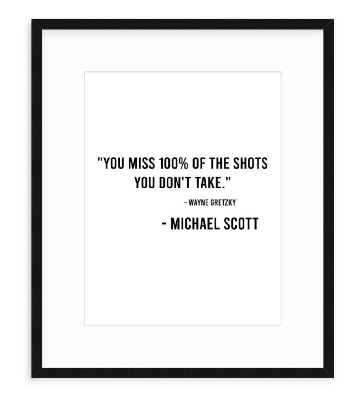 Motivational Poster the Office You Miss 100 of the Shots Etsy