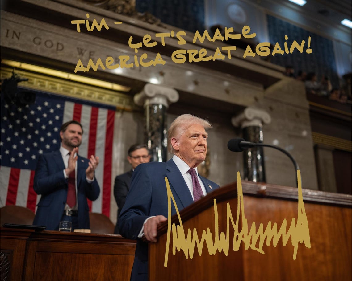 Personalized/customized President Donald Trump Gold Autographed 8x10 ...
