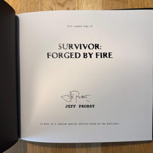 Jeff Probst - SIGNED/AUTOGRAPHED Book - Survivor Forged By Fire