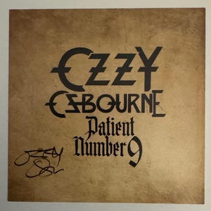 Ozzy Osbourne - Patient Number 9 -  Framed Autographed/Signed CD insert - With COA