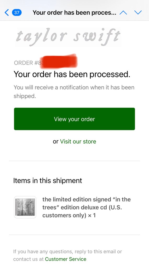 Taylor Swift Autographed FOLKLORE CD With Proof - Free