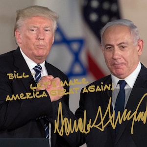 Personalized/Customized President Donald Trump Gold Autographed 8x10 Photo - FREE SHIPPING!