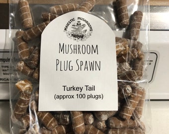 Turkey Tail Mushroom Plug Spawn 100x - FREE USA shipping