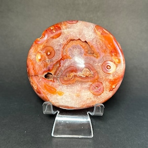 Carnelian Crystal Bowl: Root Chakra Stone (3.96” x 3.62”)