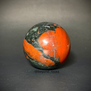 Bloodstone stone sphere