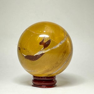 Esfera de jaspe amarillo, esfera amarilla, chakra del plexo solar